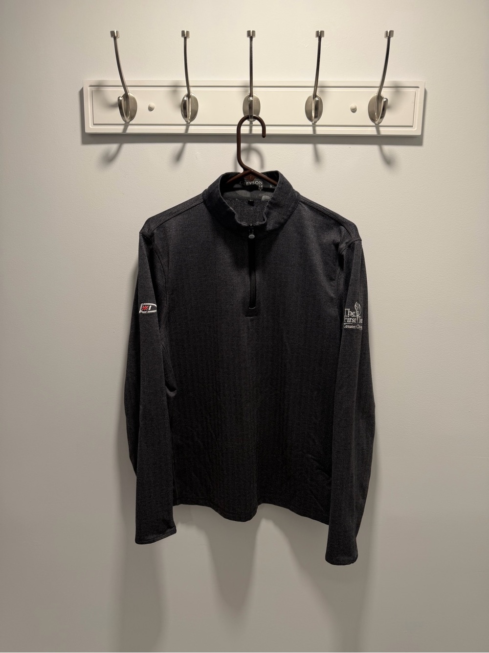 Greyson Black Textured Quarter-Zip Pullover